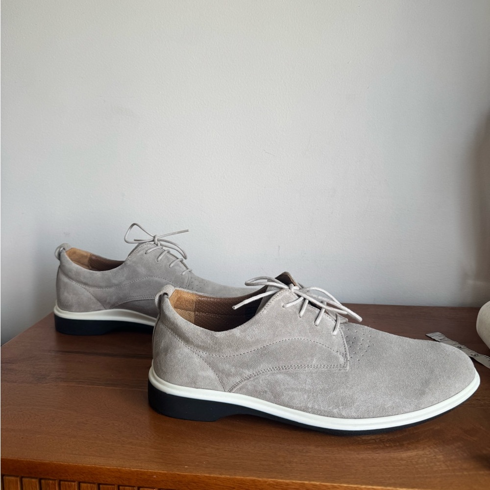 AMBERJACK Oxford Stone Grey Suede Men's Shoe size 10 excellent, like new - Picture 7 of 16